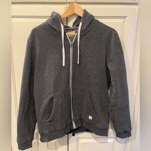 Marine Layer Full Zip Heathered Gray Hoodie Sweatshirt
